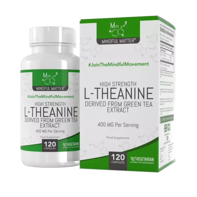 L Theanine | 120 Capsules 400mg | Nootropics Stress Relaxation Focus & Memory