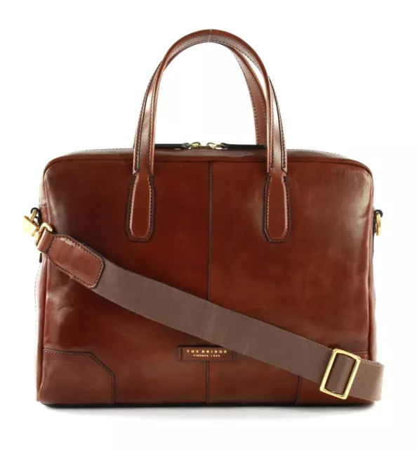 THE BRIDGE Vespucci Briefcase Aktentasche Tasche Marrone Braun Neu 2