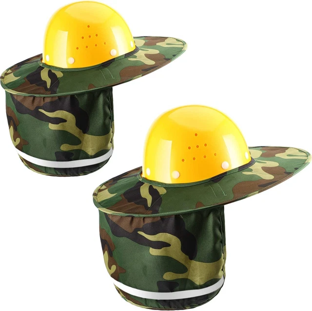 Jovitec 2 Pieces Hard Hat Neck Sun Shade Protection One Size, Camouflage