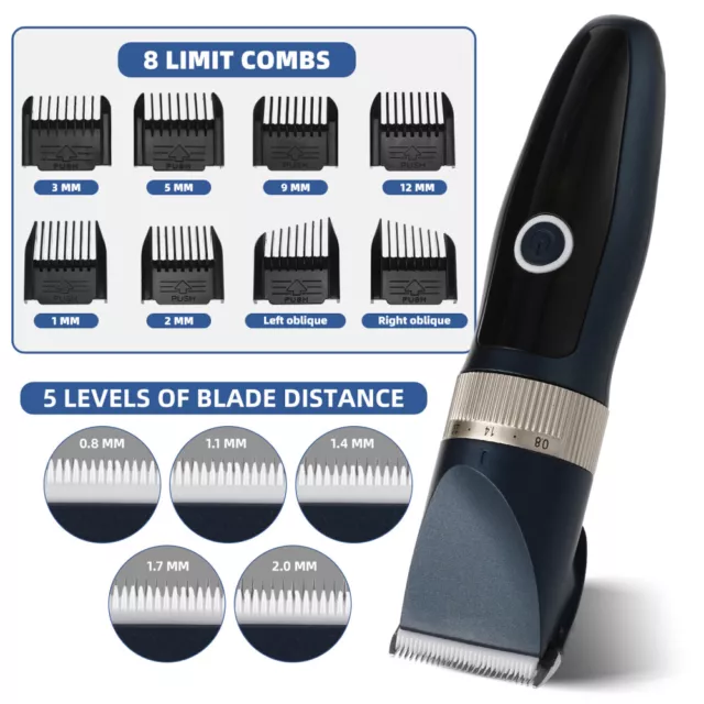 Dog Cat Pet Grooming Kit Rechargeable Cordless Electric Hair Clipper Trimmer Set 3