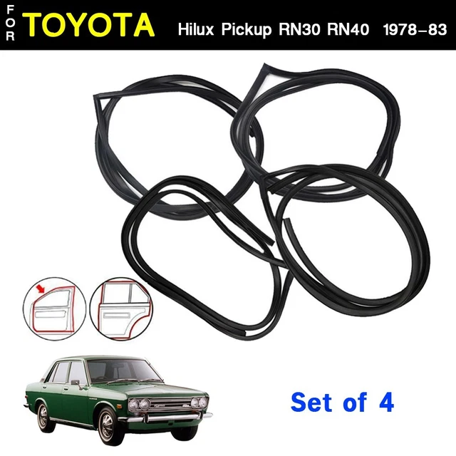 Fits For Datsun Bluebird 510 4D Sedan LH+RH Door Rubber Weatherstrip 1967-1972