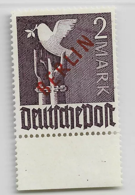 Briefmarken Berlin 1949 Rotaufdruck Mi.Nr. 34** gepr. Schlegel