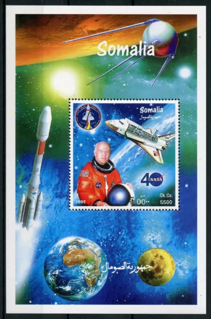 SOMALIA Spazio John Glenn NASA Space Shuttle foglio NUOVO MNH