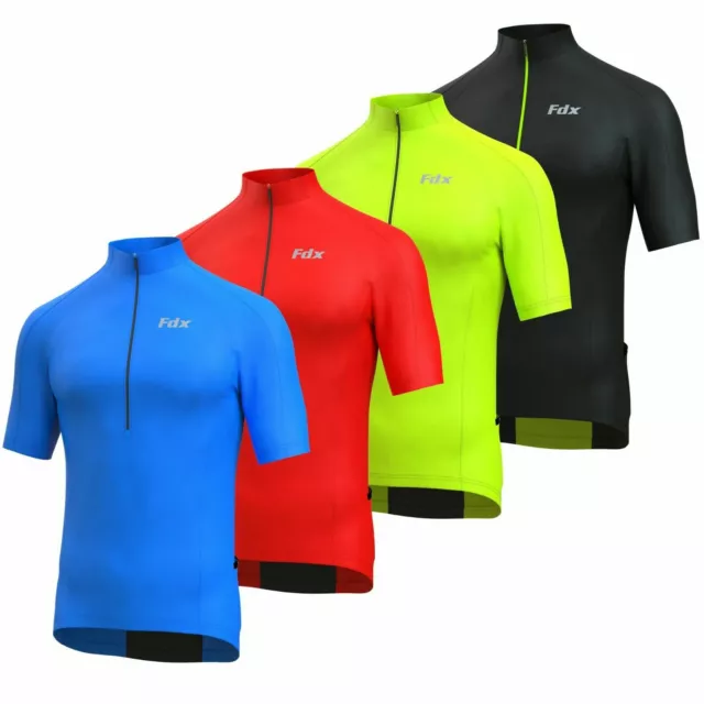 FDX Cycling Jersey Half Sleeve Biking Top Breathable Fabric HiViz Biking Top