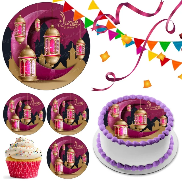 Happy Eid Mubarak Edible Cupcake Toppers - Stand-Up Fairy Designs For Muslim Festivals