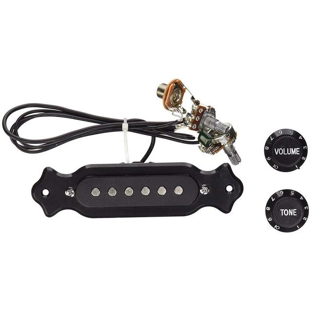 Pre-Wired 6-String Single Coil Pickup Harness with Volume & Tone Pots for Elech