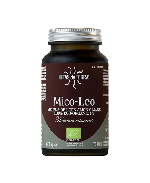 Pack 2x Mico Leo Melena De Leon Bio Hifas Da Terra 677mg 70 Capsulas