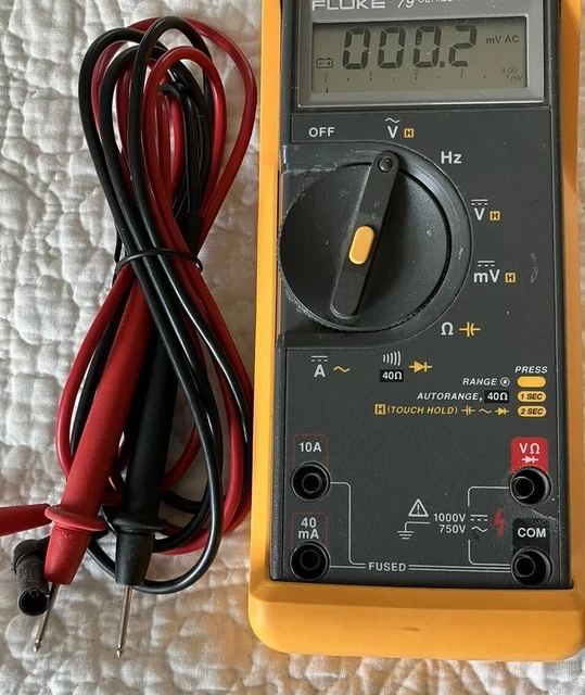 FLUKE 79 SERIES II Multimeter with Leads and Case Working 95.00