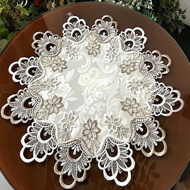 Nappe Dentelle Blanche Rétro - Housse De Table - Mariage, Fête, Déco