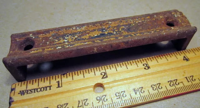 Antique Rim Lock Keeper Catch Old Metal Salvaged Hardware Victorian Details N