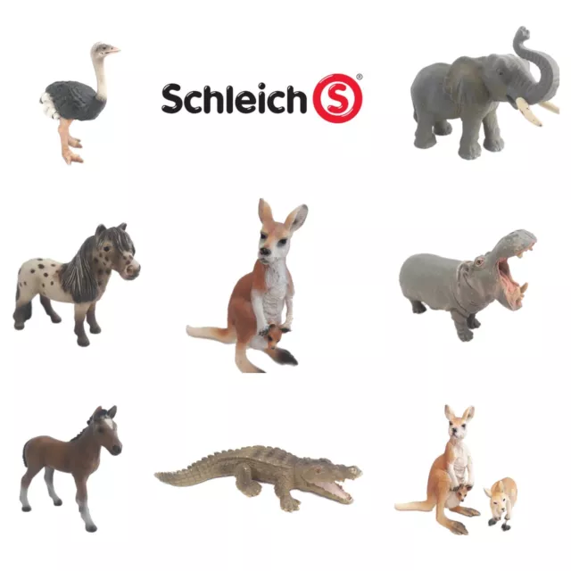 Schleich Animals Figures Farm Zoo Animals Pet Action Wildlife Collection