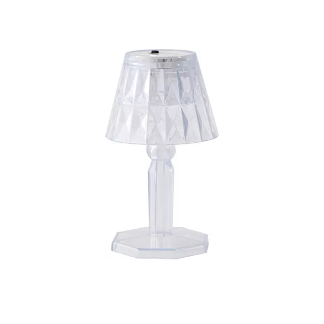 Mini Lampada Tavolo Comodino Diamantata Effetto Cristallo Luce Calda Decorativa