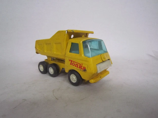 Camion De Chantier Miniature Tonka En Métal Bleu - Pick-up, 22 Cm, Occasion Vintage