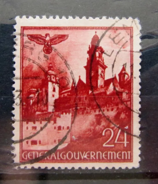 Deutsches Reich Generalgouvernement Mi.45 Bauwerke in Krakau gestempelt