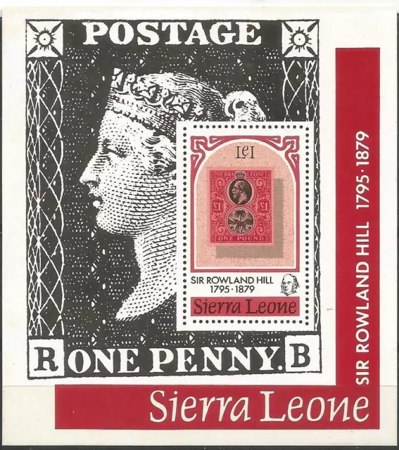 SIERRA LEONE Scott# 462 HB 1979 Sir Rowland Hill - Penny Noir