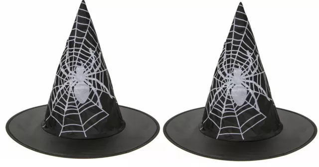 2X Infantil Araña Web Telaraña Bruja Brujas Sombrero Disfraz de Halloween