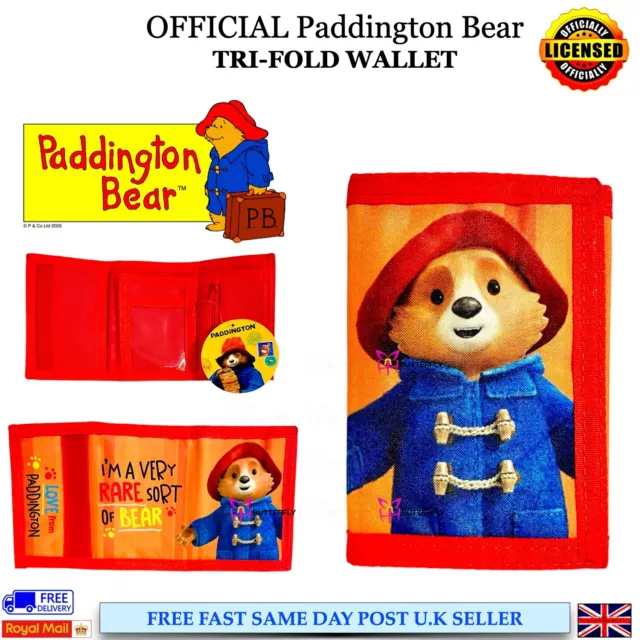 Children's Kids Tri-Fold Wallet Paddington Bear I'm A Very Rare Sort Of Bear 3