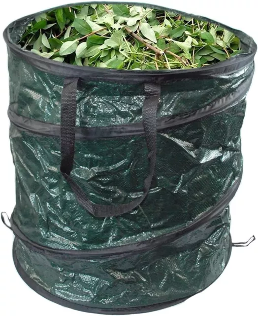 73L Pop Up Large Garden Waste Bag Rubbish Sack Waterproof Heavy Duty Reusable
