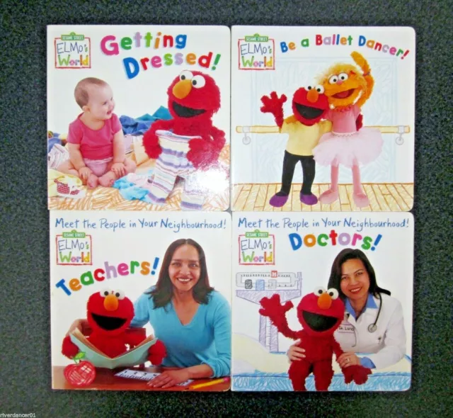 4 Sesame Street Elmo's World ~ New Board Books