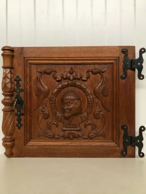 Stunning Neo Renaissance Door panel Carved all over with faces 2s 2