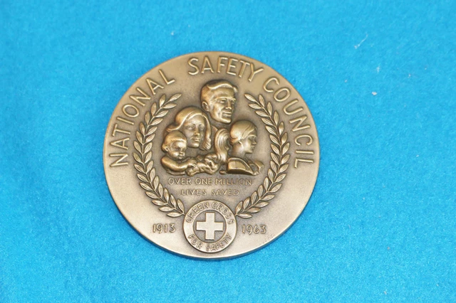 VINTAGE NATIONAL SAFETY Council 1963 Medal What Is Past Is Prologue 