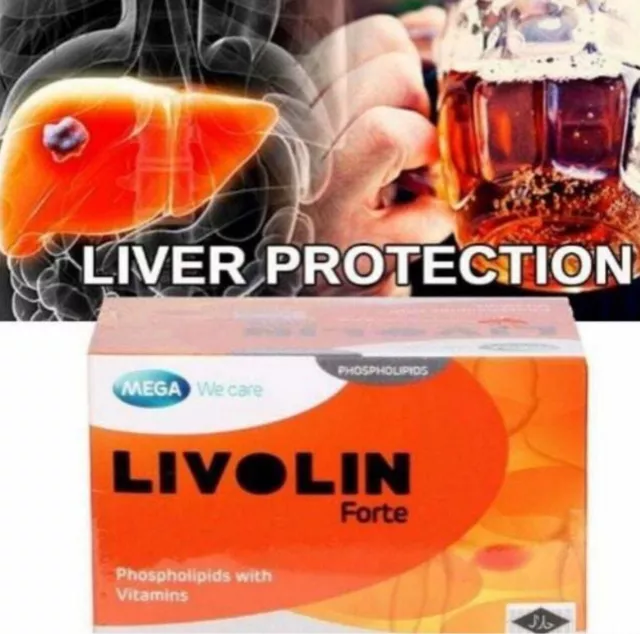 4 cajas Livolin Forte Liver Cleanse Detox Suplemento vitamínico 50'S 2
