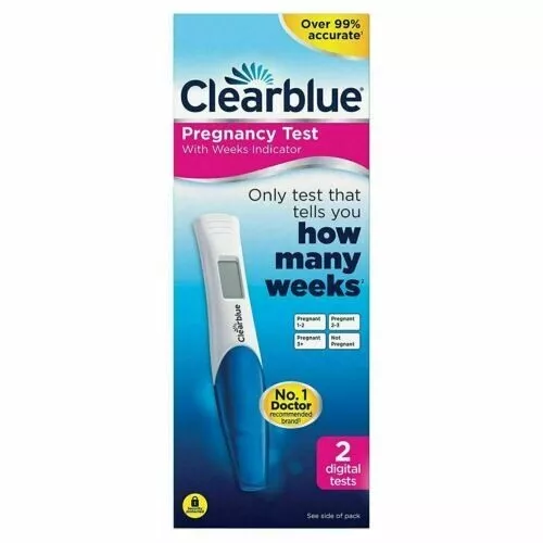 Clearblue Digital con indicador de semanas prueba de embarazo - 2 unidades - ENVÍO RÁPIDO EE. UU.