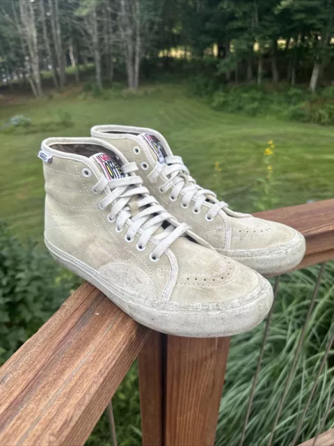 VANS AV CLASSIC Pro High Top Shoes Mens Sz 8 Blanc White Van Engelen Sneakers 30.00 PicClick