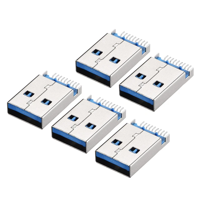 conector pcb usb-am 3.0 jack macho 9 pin smt 180 grados 5 unids