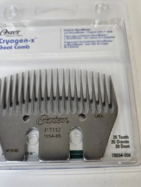 Oster 20 Tooth GOAT COMB Cryogenic-X SHEARMASTER SHOWMASTER Clippers Sheep New 2