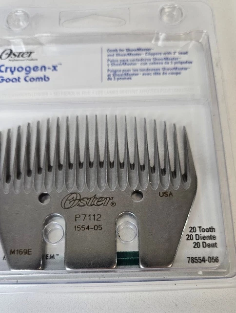 Oster 20 Tooth GOAT COMB Cryogenic-X SHEARMASTER SHOWMASTER Clippers Sheep New 2