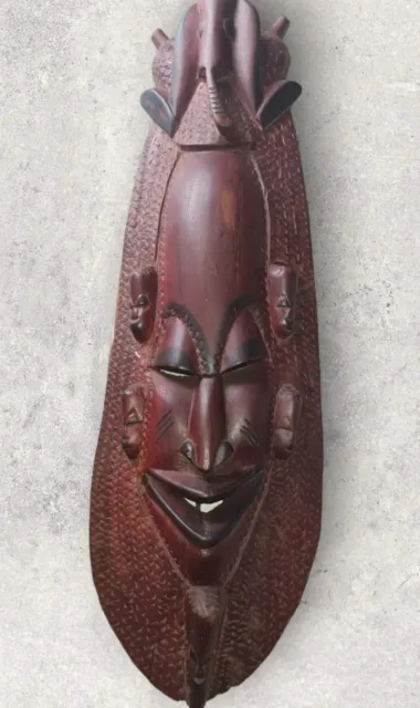 Grand MASQUE AFRICAIN BOIS -73 Cm - Art Africain - Antique African Mask