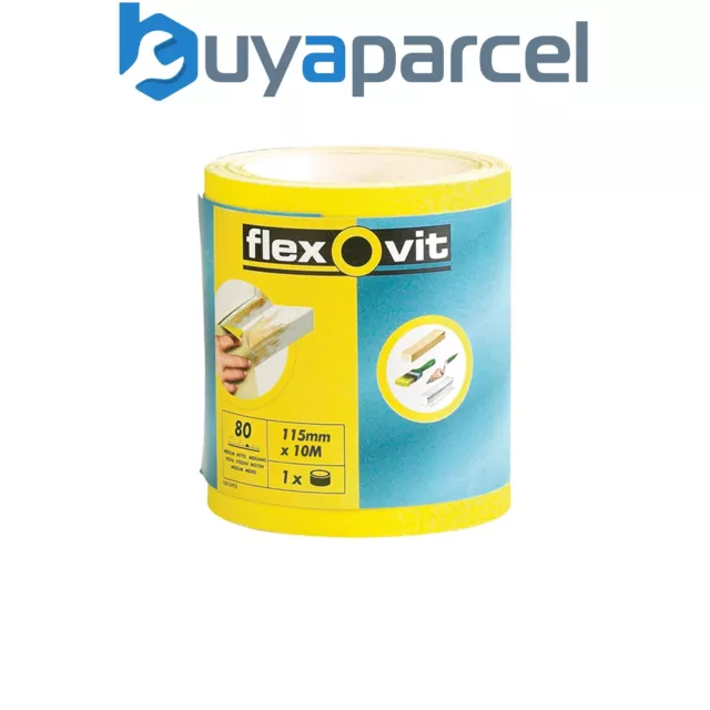 Flexovit 66261104026 High-Performance Sanding Roll 115mm x 5m Fine 120G FLV69921