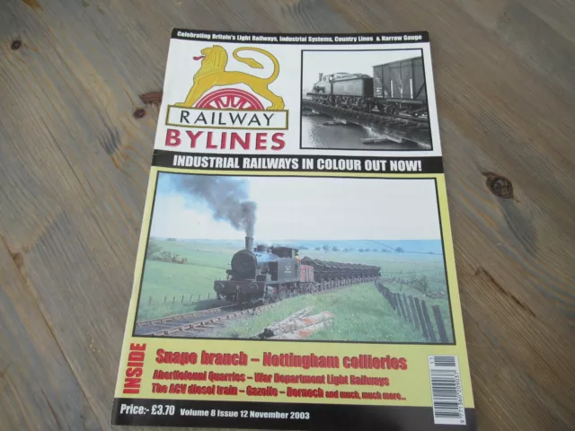 Railway Bylines magazine Volume 8 Issue 12, November 2003, post free  UK