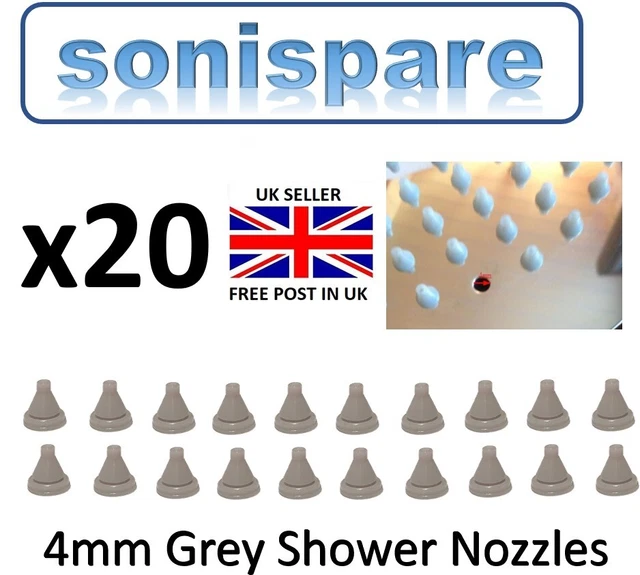 WHITE GREY SHOWER Head Rubber silicon nozzles nipple replacement water