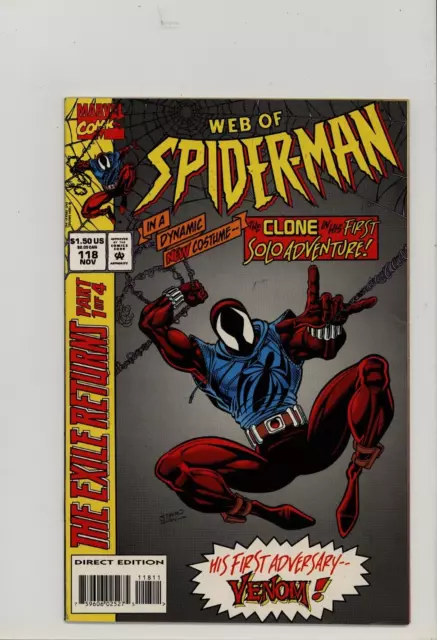 Web of Spider-Man 118 NM- 1st Appearance Scarlet Spider 1994