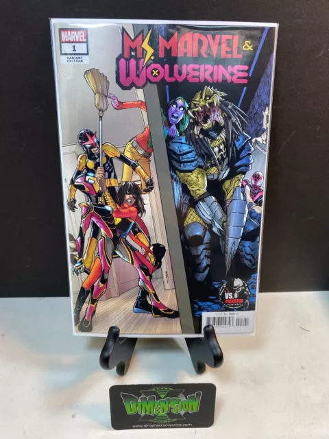 Ms. Marvel & Wolverine #1 Vs Predator Variant 1St Print Marvel Comics 2022 Nm