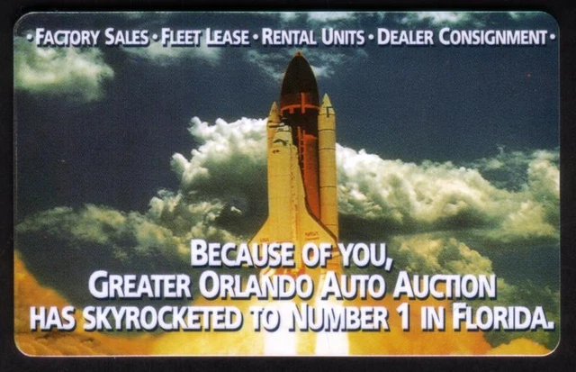 NASA Space Shuttle 'Greater Orlando Auto Auction' Promo Phone Card