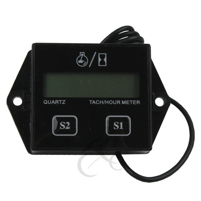 DIGITAL TACH HOUR Meter Tachometer Gauge Fit For 2 Stroke & 4 stroke