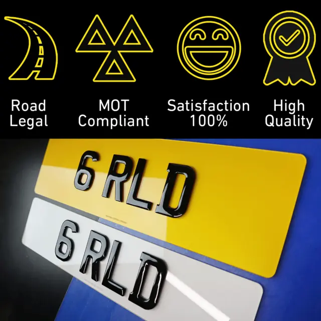 ROAD LEGAL 4D Number Plates ✅ All Sizes & Styles ✅PREMIUM ✅UNBEATABLE PRICES