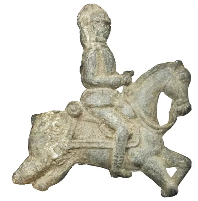 Late Or Post Medieval Cast Metal Rider On A Horse Fragment Circa 1500-1600’s A