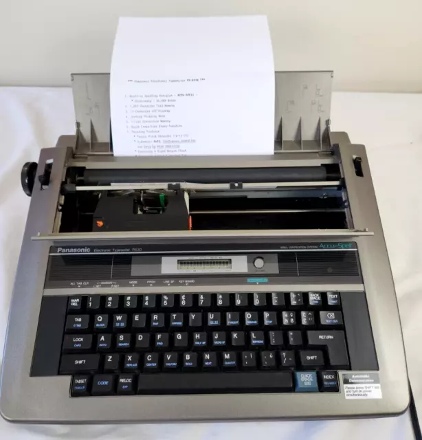 Panasonic Electronic Typewriter KX - R350 Accu-Spell  Working VGC