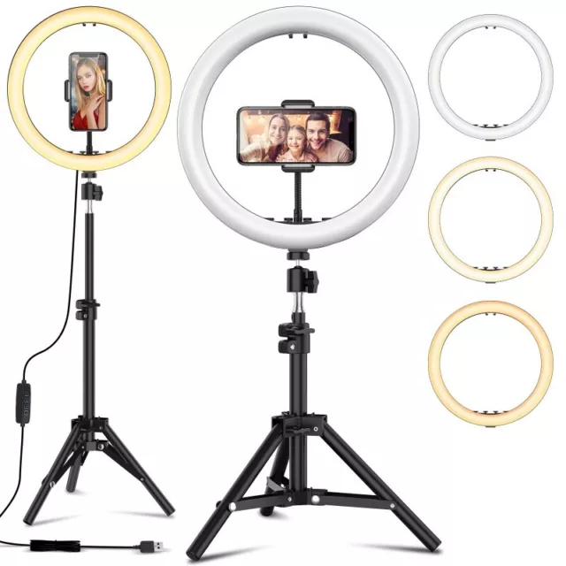 10” Soft Ring Light,26 Cm ,Per Foto,Video, Con Trepiede E Telecomando