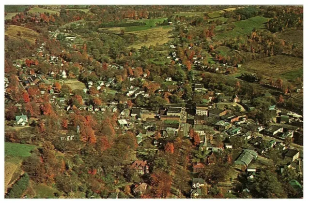 Aerial View Endless Mountains Route 6 & 14 North Eastern Pennsylvania Postcard