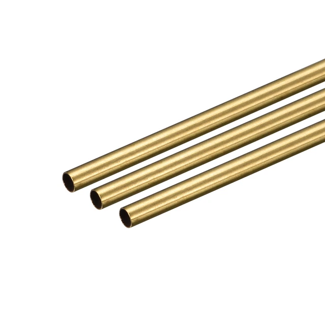 Tubo rotondo ottone 3 mm OD 0,2 mm spessore parete 250 mm lunghezza tubo 3 pz