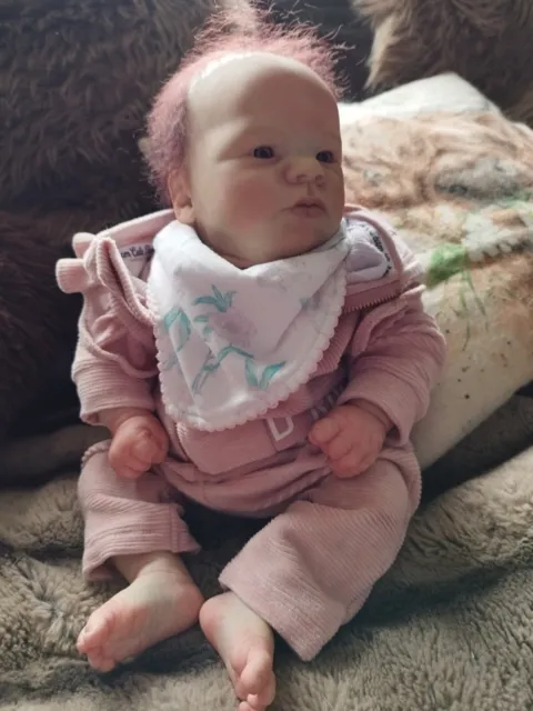 reborn baby doll pre owned.  By Bountyful Babies,   "Lavender Awake."