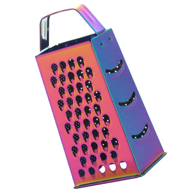 Grattugia maniglia in acciaio inox, grattugia per formaggio 4 lati, pialla per frutta e verdura