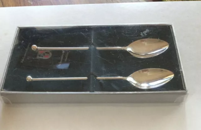 New 2 x Silver Plated Coffee Spoons “Edelsmeedkunst Schoonhovense Traditie” 80's 3