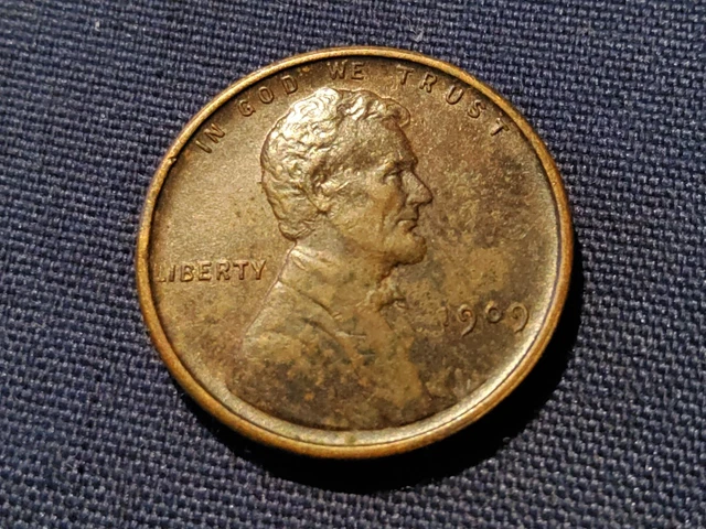 1909 Vdb Lincoln Wheat Cent Au Beautifully Toned