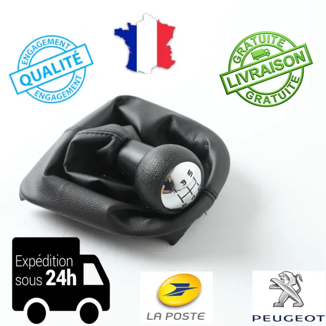 POMMEAU LEVIER DE Vitesse Peugeot 307 206 207 307 308 Cuir